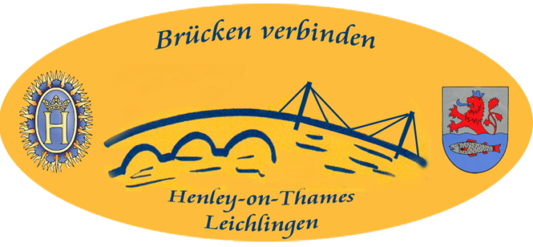 Logo: Brücken verbinden - 1979 + 1980 - Henley-on-Thames-Leichlingen-Partnerstädte